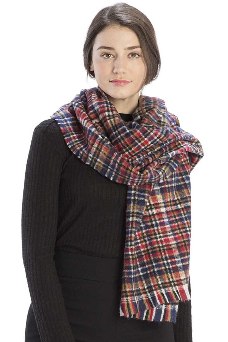 Colored Plaid Checkered Scarf