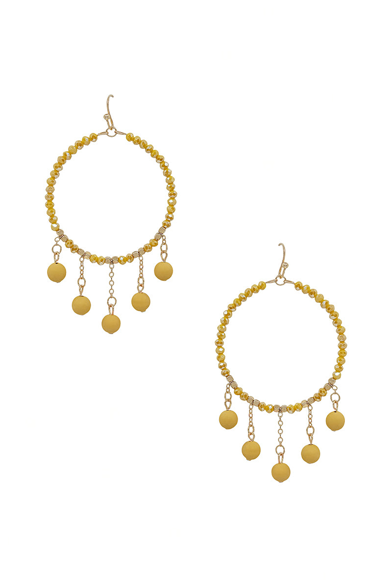 Clay Ball Charm Round Beads Earring - Wholesale Apparel Center