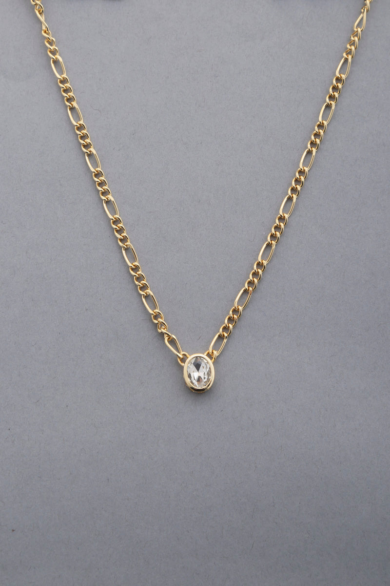 Sodajo Oval Crystal Pendant Necklace - Wholesale Apparel Center