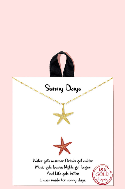 18k Gold Rhodium Dipped Sunny Days Pendant Necklace - Wholesale Apparel Center