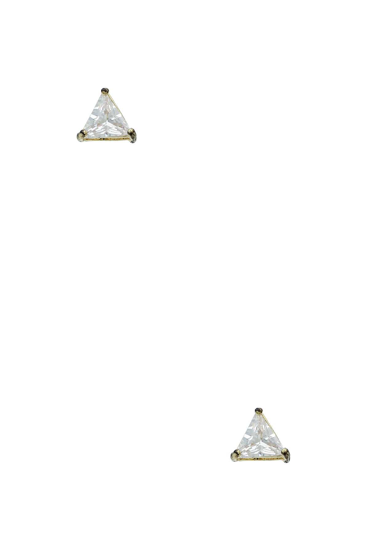 Triangle 7mm Crystal Stud Earring - Wholesale Apparel Center