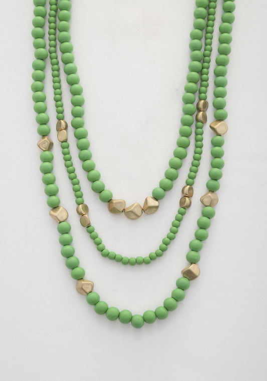 Beaded Layered Necklace - Wholesale Apparel Center