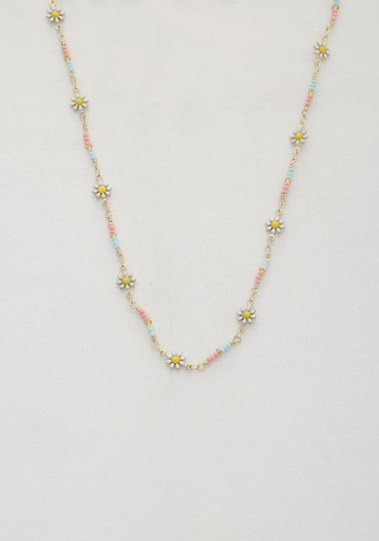 Flower Beaded Necklace - Wholesale Apparel Center