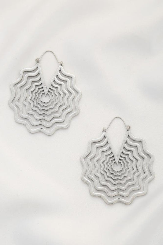 Spider Web Shape Metal Dangle Earring - Wholesale Apparel Center
